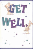 The joyful artwork on this get well card bursts with warmth and optimism, making it a perfect companion to a bouquet delivered anywhere in Kensington-from quiet mews to lively Notting Hill Gate. Two adorable characters-a teddy bear and a puppy-playfully clutch the bold, colourful letters spelling out 'Get Well,' their lively expressions radiating comfort and cheer. Indigo and teal hues give the text a gentle vibrancy, creating a soothing contrast against a creamy white background, reminiscent of the calm found in Kensington's secret gardens. Across the card, stars in shades of blue and purple twinkle, infusing the design with a hopeful, whimsical spirit. The illustrated fur of the bear and puppy almost begs to be touched, capturing the tactile joy found in freshly arranged flowers. More than just a message, this card becomes an emotional salve-perfect for sending authentic comfort and a nurturing spirit to loved ones throughout the Kensington area.